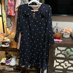 Xhilaration dress - navy with white birds